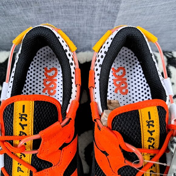 Size 8 Men Asics Tiger Gel-Mai Happy Chaos White/Orange Brand New - Picture 9 of 10